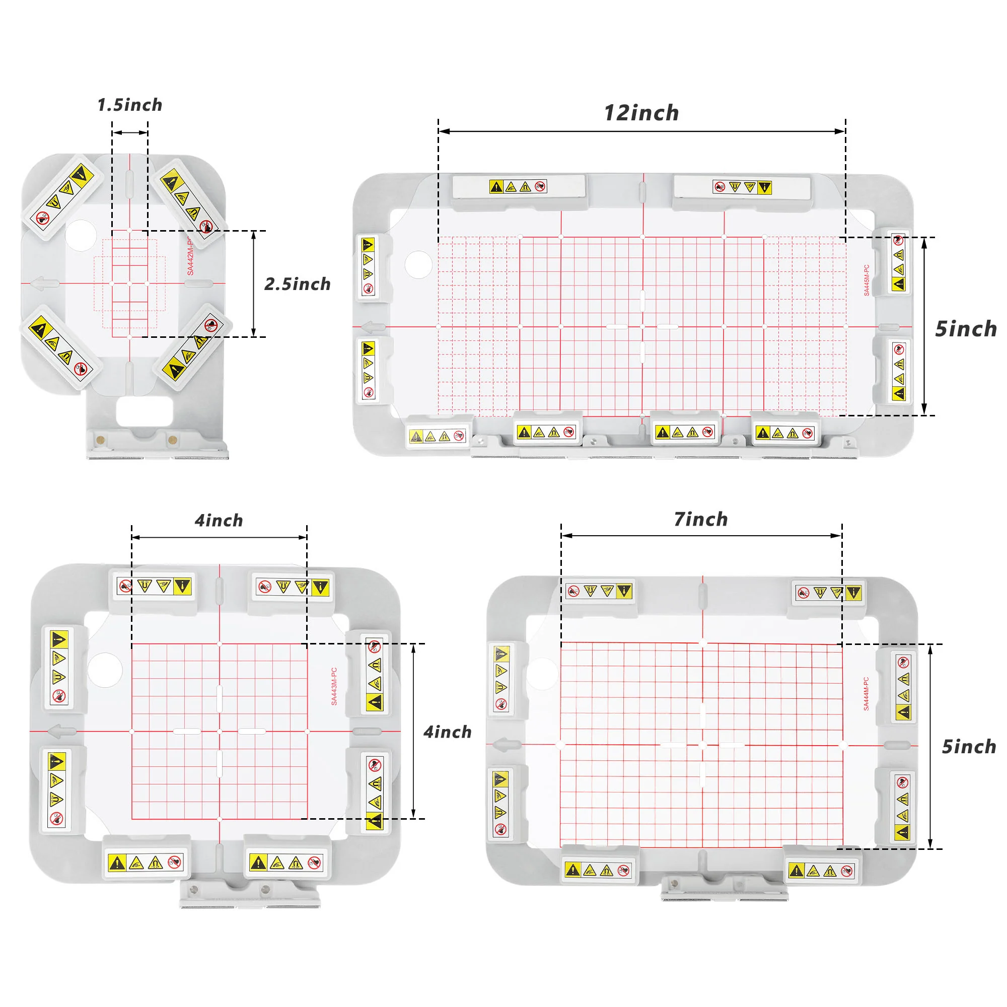 4in1-AMK Magnetic Embroidery Hoop kit (Long-bar Magnets) for Brother PE700 PE770 PE800 PE900 SE1900 SE2000,Galaxie 2000/2100/6500,Innovis NV2700 Innovis NV880E,Babylock Ellure Family Ellure Plus,Metal Magnetic Embroidery Machine Sash Frames - Image 13