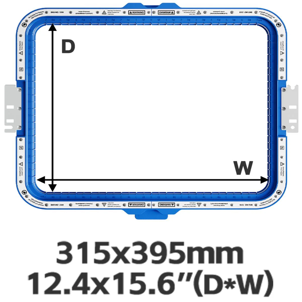 Magnetic Hoop 12.4"x15.6" | 315x395mm for DMP Embroidery Machines