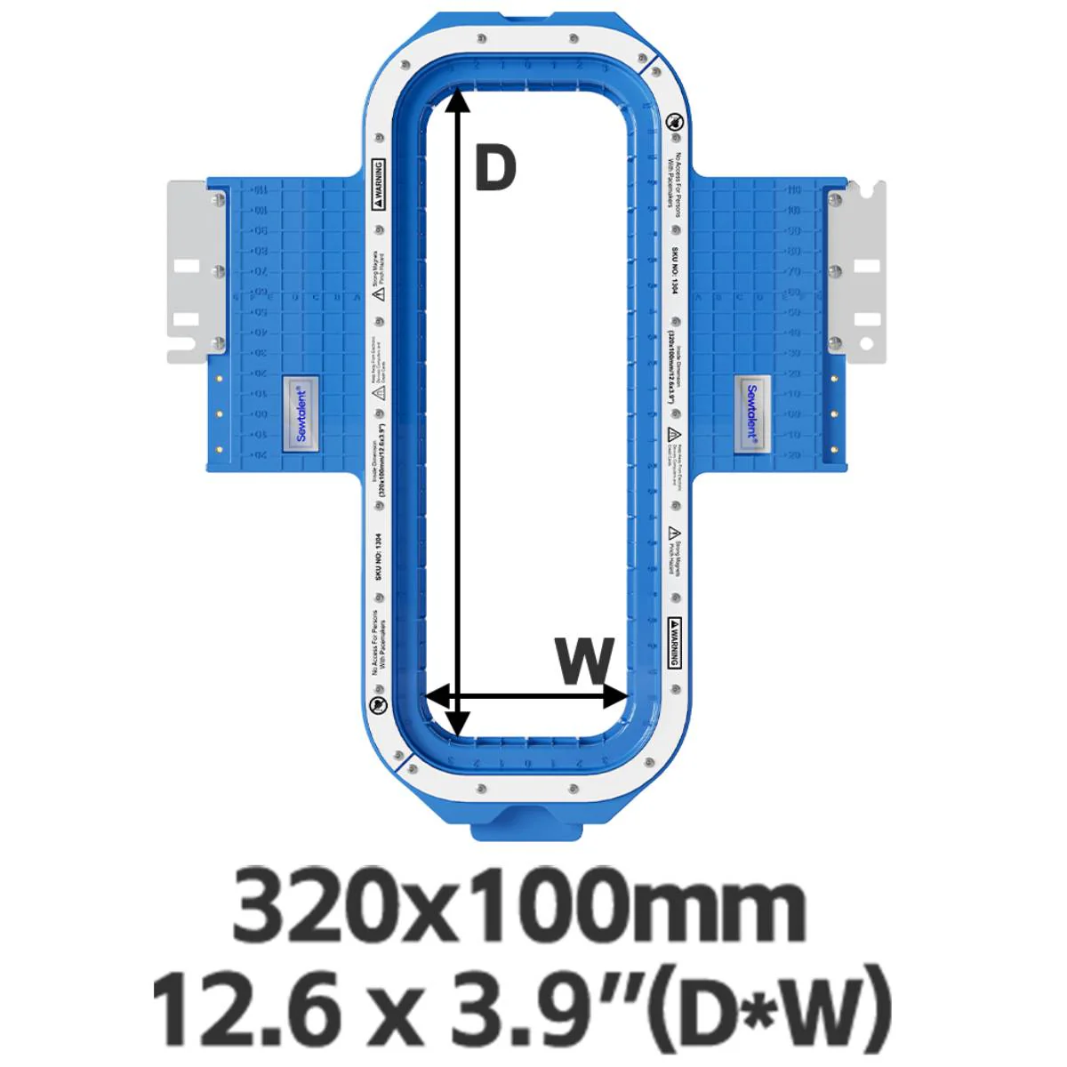 Magnetic Hoop 12.6"x3.9" | 320x100mm for Renaissance Embroidery Machines