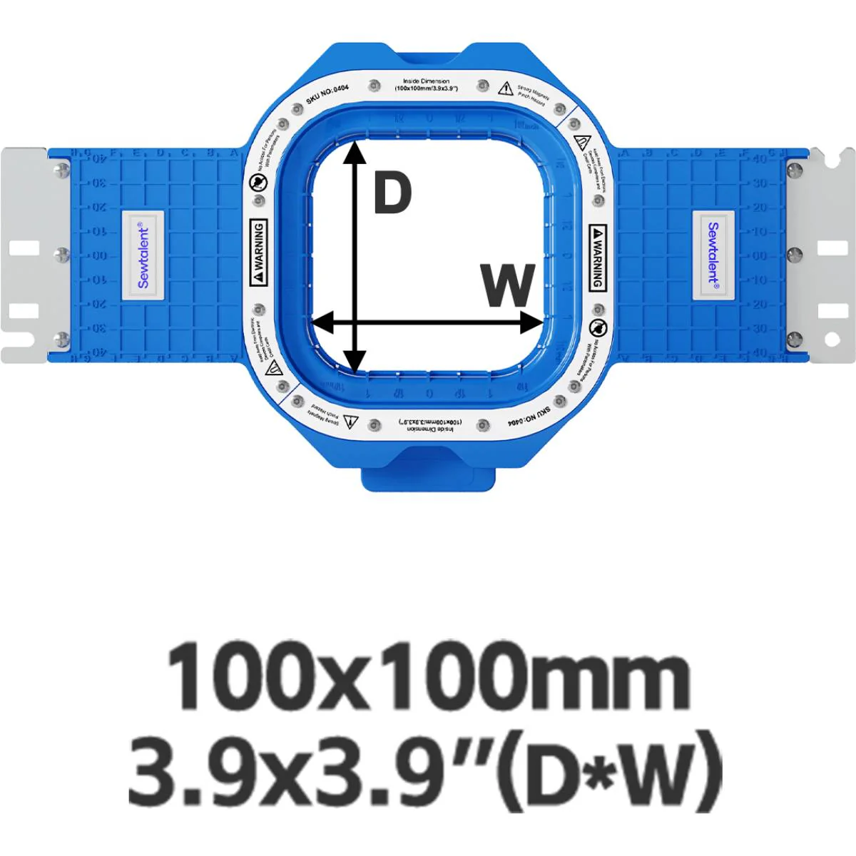 Magnetic Hoop 3.9"x3.9" | 100x100mm for FUWEI Embroidery Machines - Image 2
