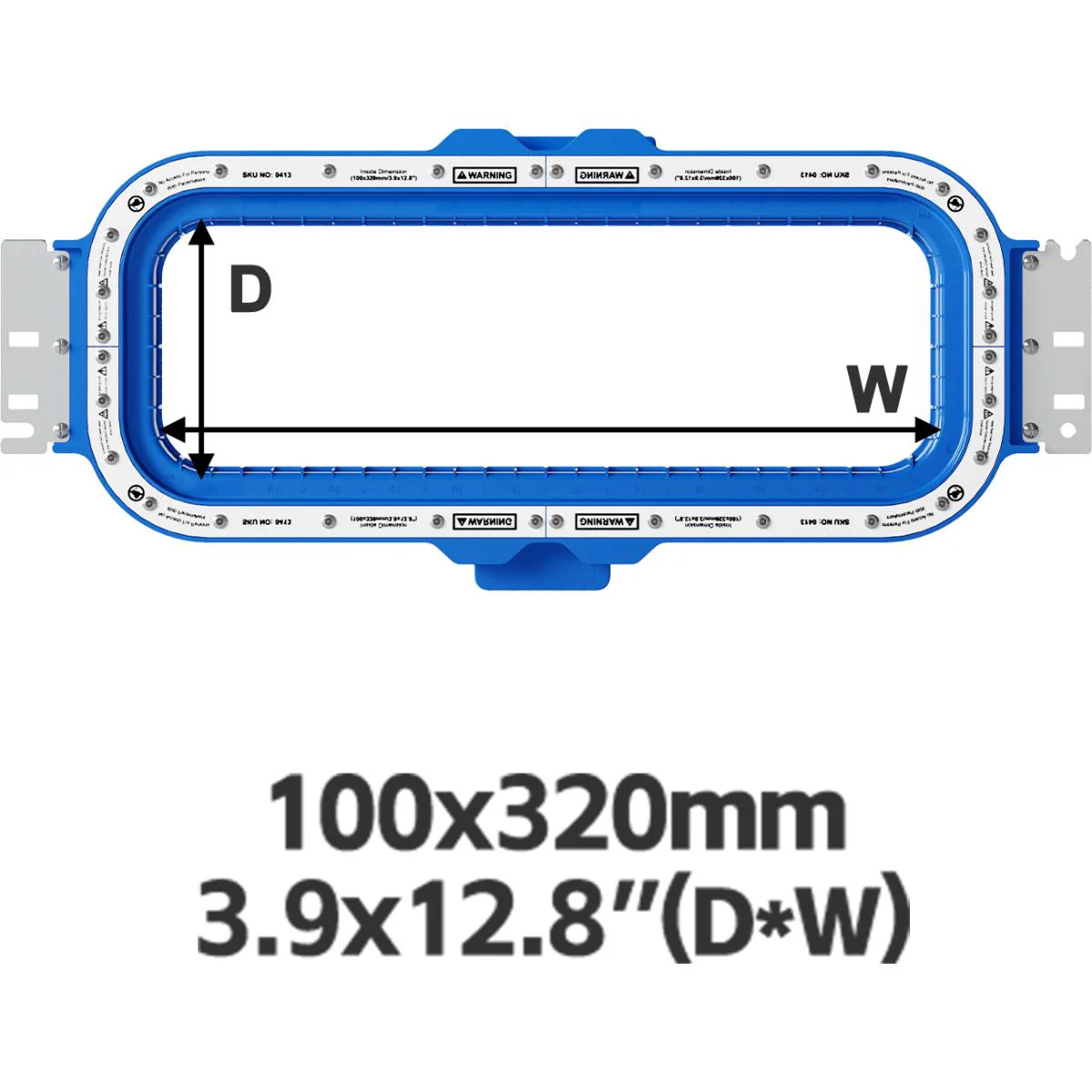 Magnetic Hoop 3.9"x12.8" | 100x320mm for FUWEI Embroidery Machines - Image 2