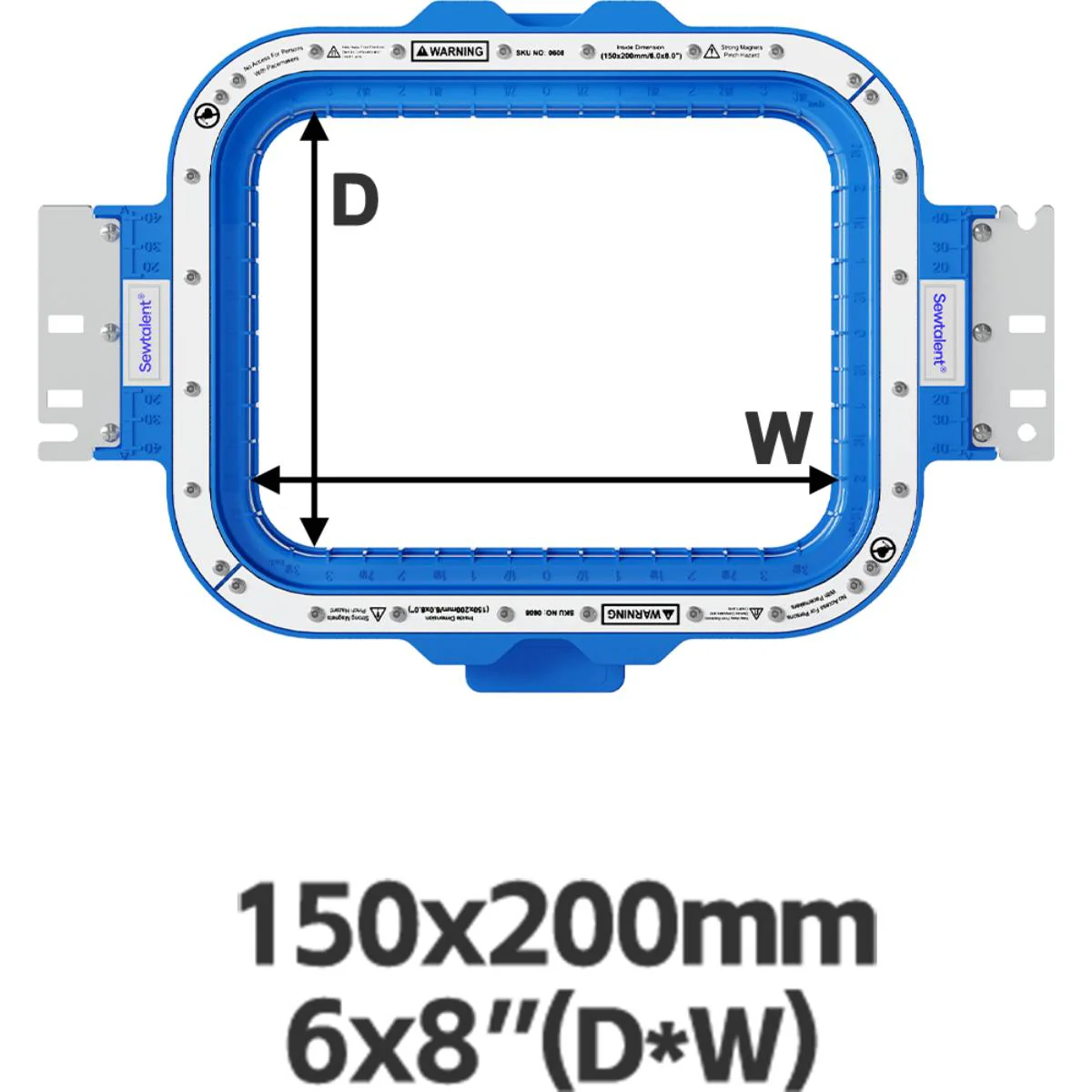 Magnetic Hoop 6"x 8" | 150x200mm for Renaissance Embroidery Machines