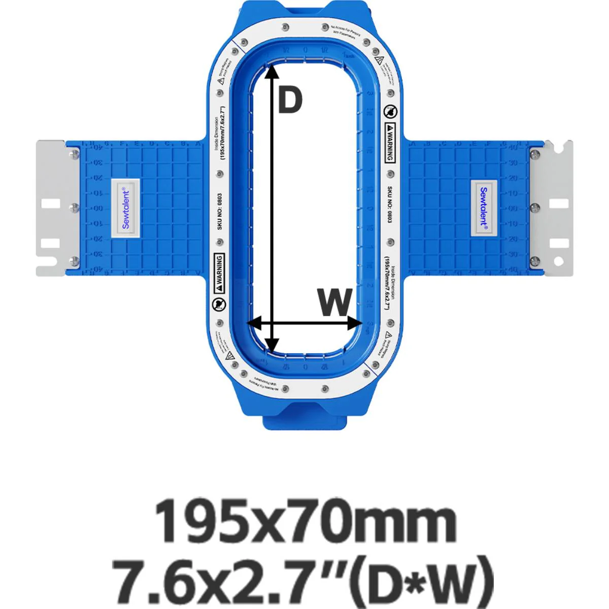 Magnetic Hoop 7.6"x2.7" | 195x70mm for OPEK Embroidery Machines