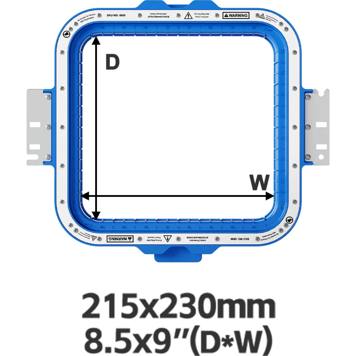 Magnetic Hoop 8.5"x9" | 215x230mm for FUJA Embroidery Machines