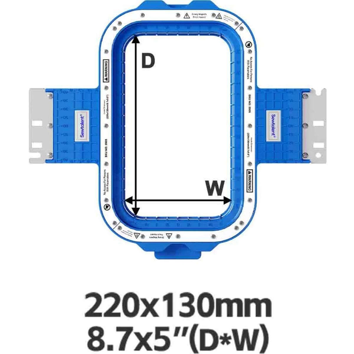 Magnetic Hoop 8.7″x5″ | 220x130mm for Newest Embroidery Machines