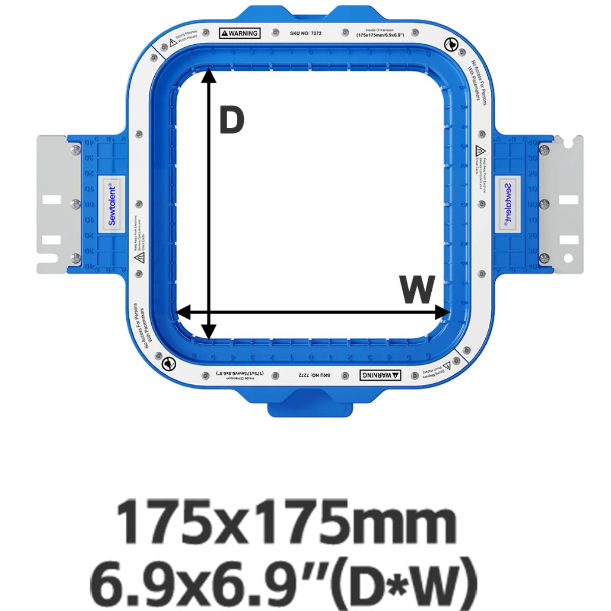Magnetic Hoops 6.9″x6.9″ | 175x175mm for MEXA Embroidery Machines