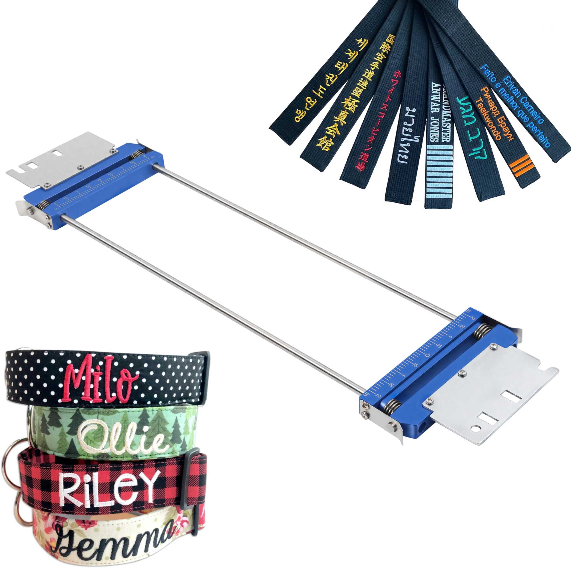 Metal Belt Embroidery Hoop BH300 2.6x11.8inch 65x300mm for ZSK SPRINT 6/6L/6XL SPRINT 7/7L/7XL SPRINT 8 RACER 1W/1WL RACER 2W/2WL RACER 4W/4WL RACER 6W/6WL RACER 8W/8WL,Belt Hoop for Karate Belts, Dog Collars, Sashes, Garments - Image 9