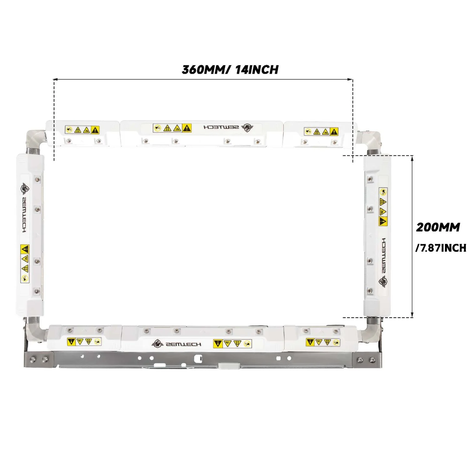 PRMS360 Brother Magnetic Sash Frame 360mm x 200mm 8″x14″ fit for Brother one PR1X,6-Plus PR670E,PR680W,Pro PR1000,Pro PR1000E,ProX PR1050X,ProX PR1055X,ProX PR1060W Embroidery Machines