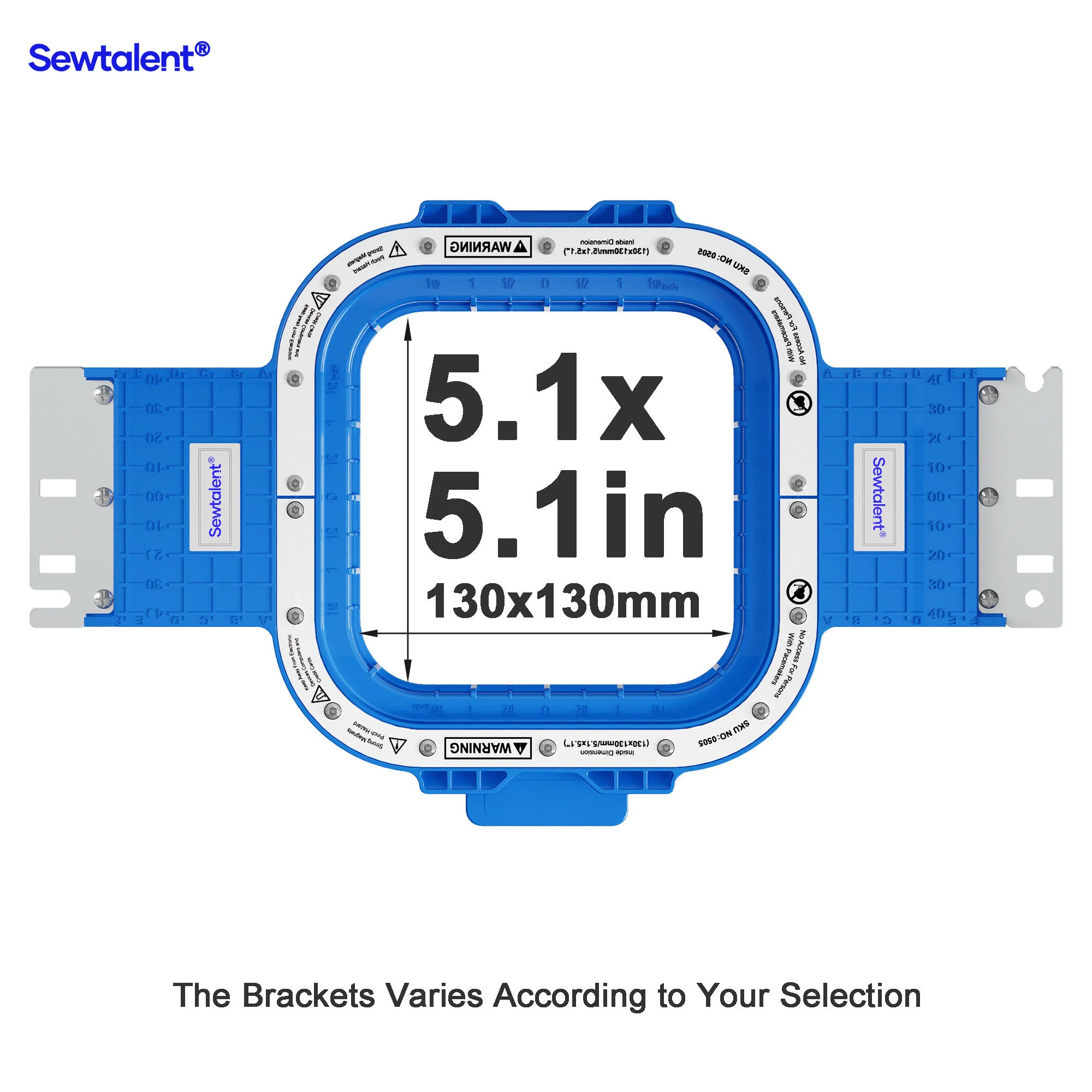 Sewtalent Magnetic Embroidery Hoop 5.1″x5.1″ | 130x130mm for Tajima Juki SAI/TEHX/TEJT/TEMX-C/TFHX-IIC/TFMX-C/TFMX-IIC/TMAR/TMBP-SC/TMBP2-SC/TMBP2-XC/TMBR-SC/TMBU-S/TMEX/TMEZ-KC/TMEZ-SC/TMFX/TUMX/TWMX-C Embroidery Machines
