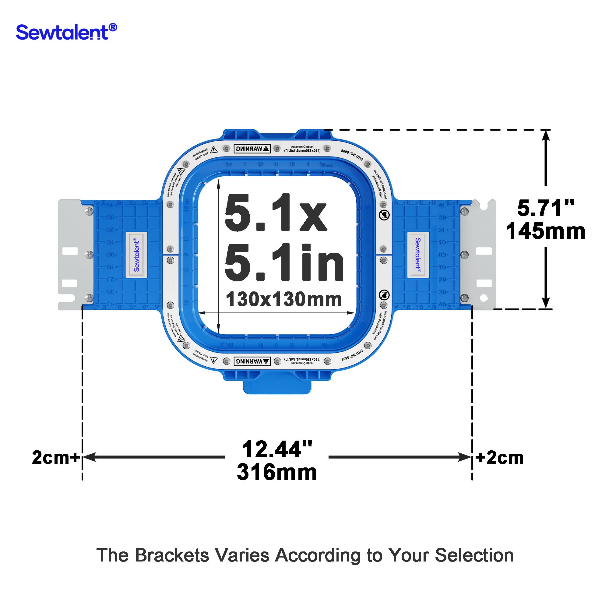Sewtalent Magnetic Embroidery Hoop 5.1″x5.1″ | 130x130mm for Tajima Juki SAI/TEHX/TEJT/TEMX-C/TFHX-IIC/TFMX-C/TFMX-IIC/TMAR/TMBP-SC/TMBP2-SC/TMBP2-XC/TMBR-SC/TMBU-S/TMEX/TMEZ-KC/TMEZ-SC/TMFX/TUMX/TWMX-C Embroidery Machines - Image 15