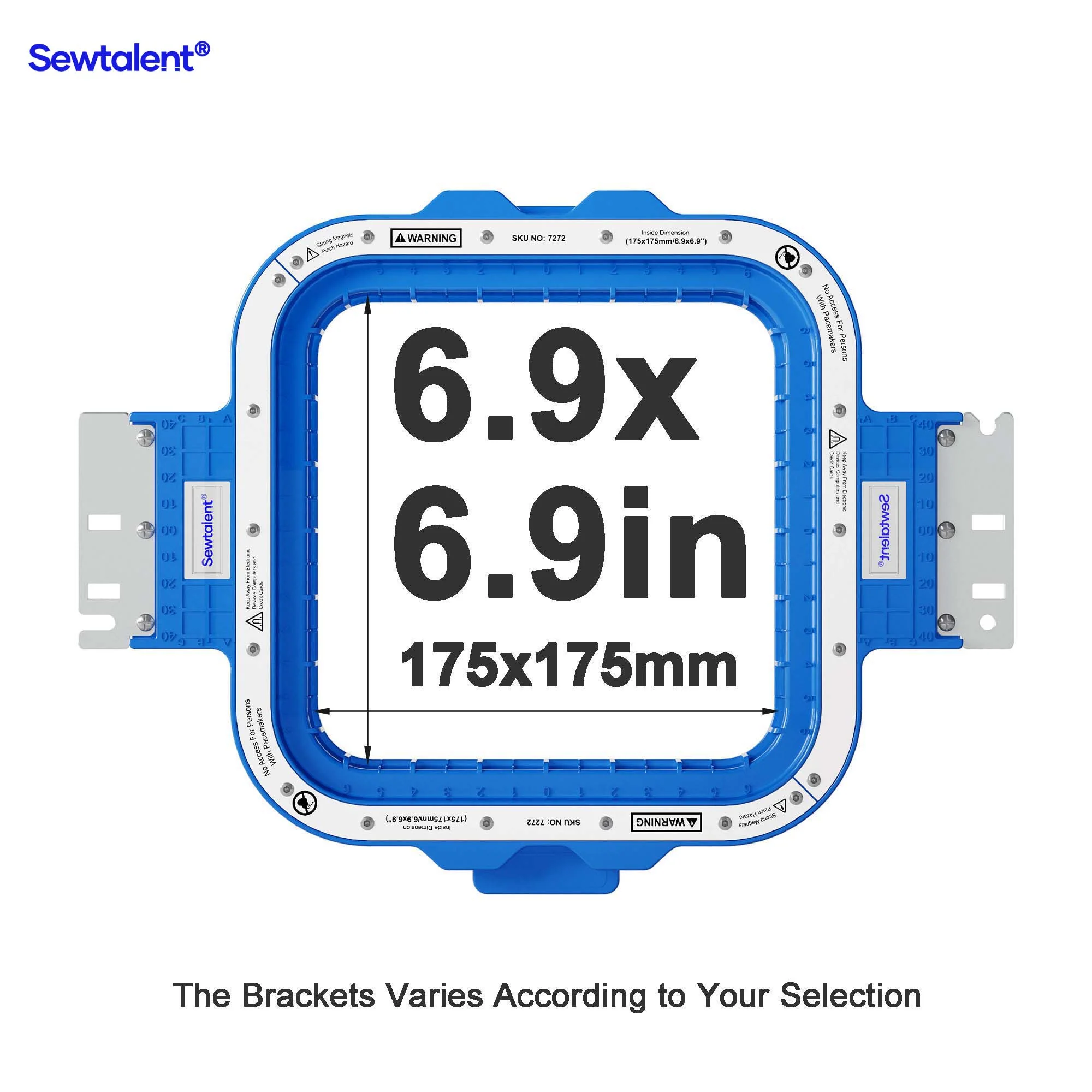 Sewtalent Magnetic Hoops 6.9″x6.9″ | 175x175mm for PooLin EOM | EOV | EOX Embroidery Machine