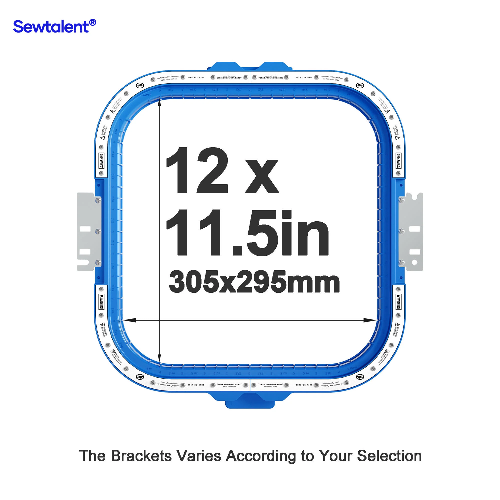 Sewtalent Magnetic Hoop 12"x11.5" | 305x295mm for EMS Commercial Embroidery Machine