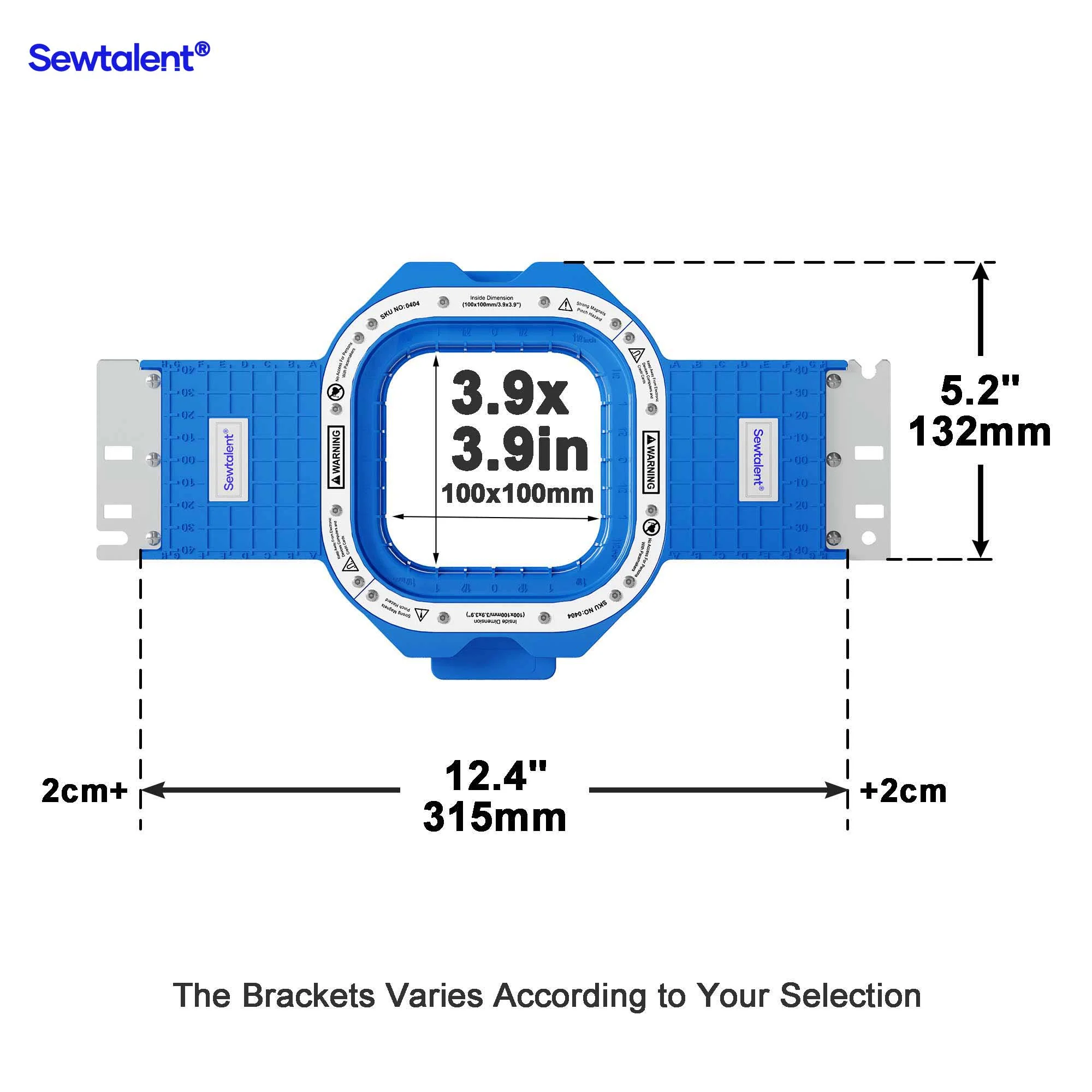 Sewtalent Magnetic Hoop 3.9" | 100x100mm for Maison Broderie Commercial Embroidery Machines - Image 2