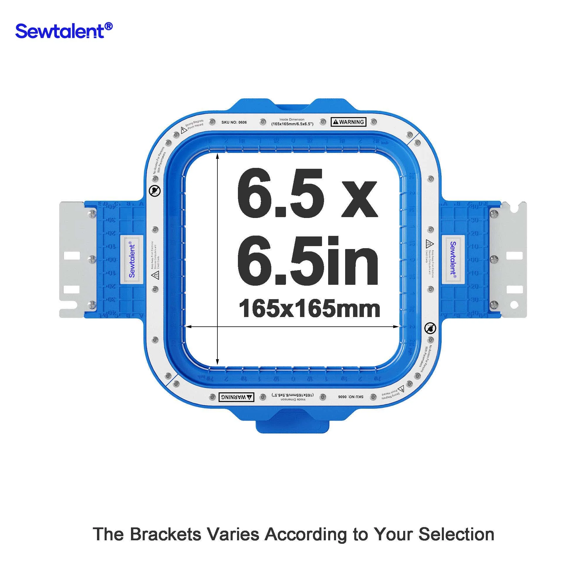 Sewtalent Magnetic Hoop 6.5" | 165x165mm for BAI The MIRROR | The VISION | The VISION 2 HEADS | KESI 1504 | KESI 1506 | KESI 1508 Embroidery Machines