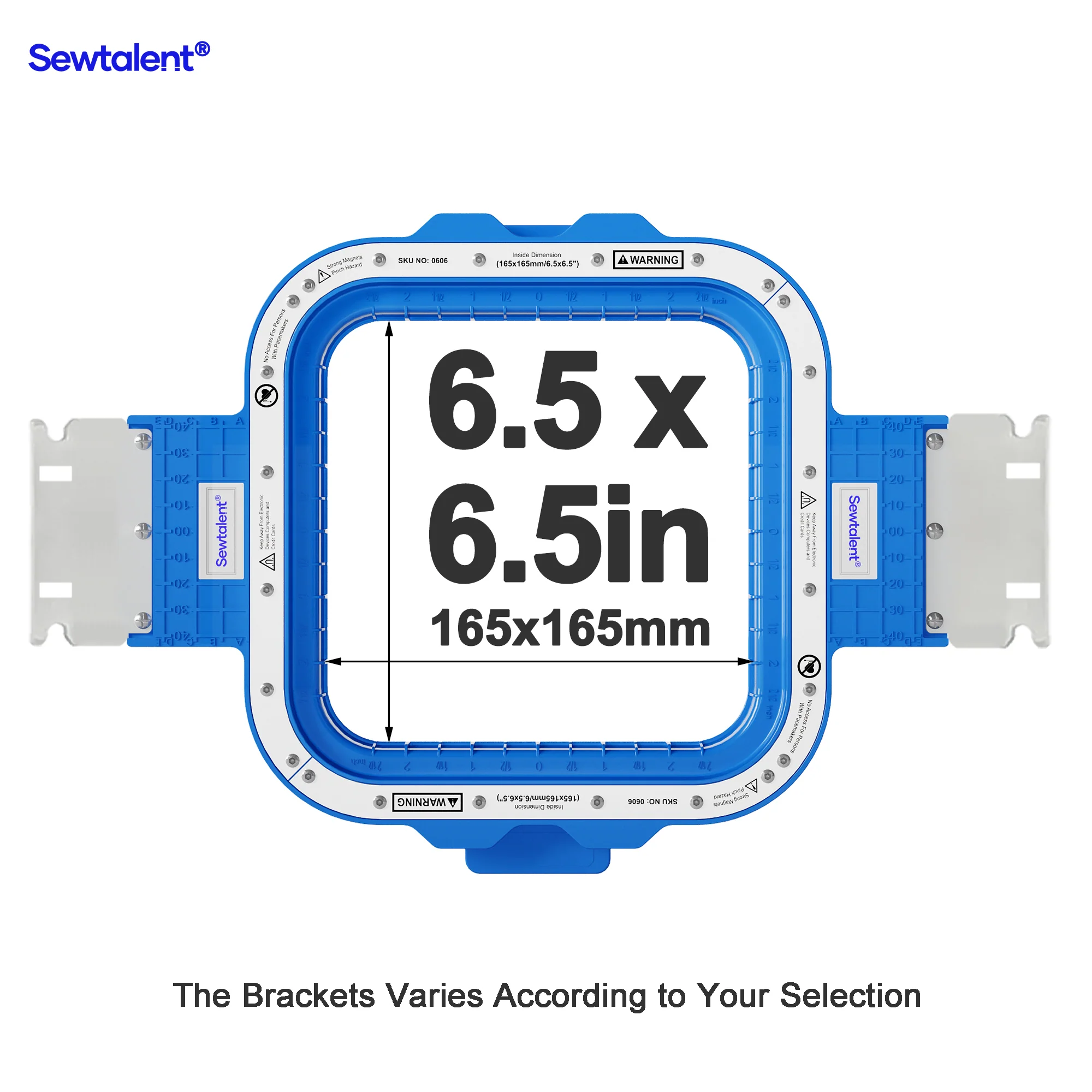 Sewtalent Magnetic Hoop 6.5"x6.5 | 165x165mm for Smartstitch S-1001 | S-1201 |S-1501 | S-1501 Ultra | S-1501 Plus | S1502 | S1504 Embroidery Machines - Image 2