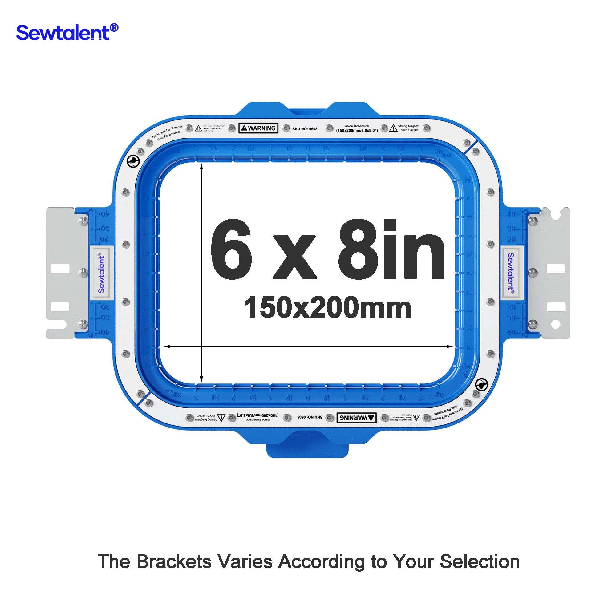 Sewtalent Magnetic Hoop 6"x 8" | 150x200mm for CBL Commercial Embroidery Machine