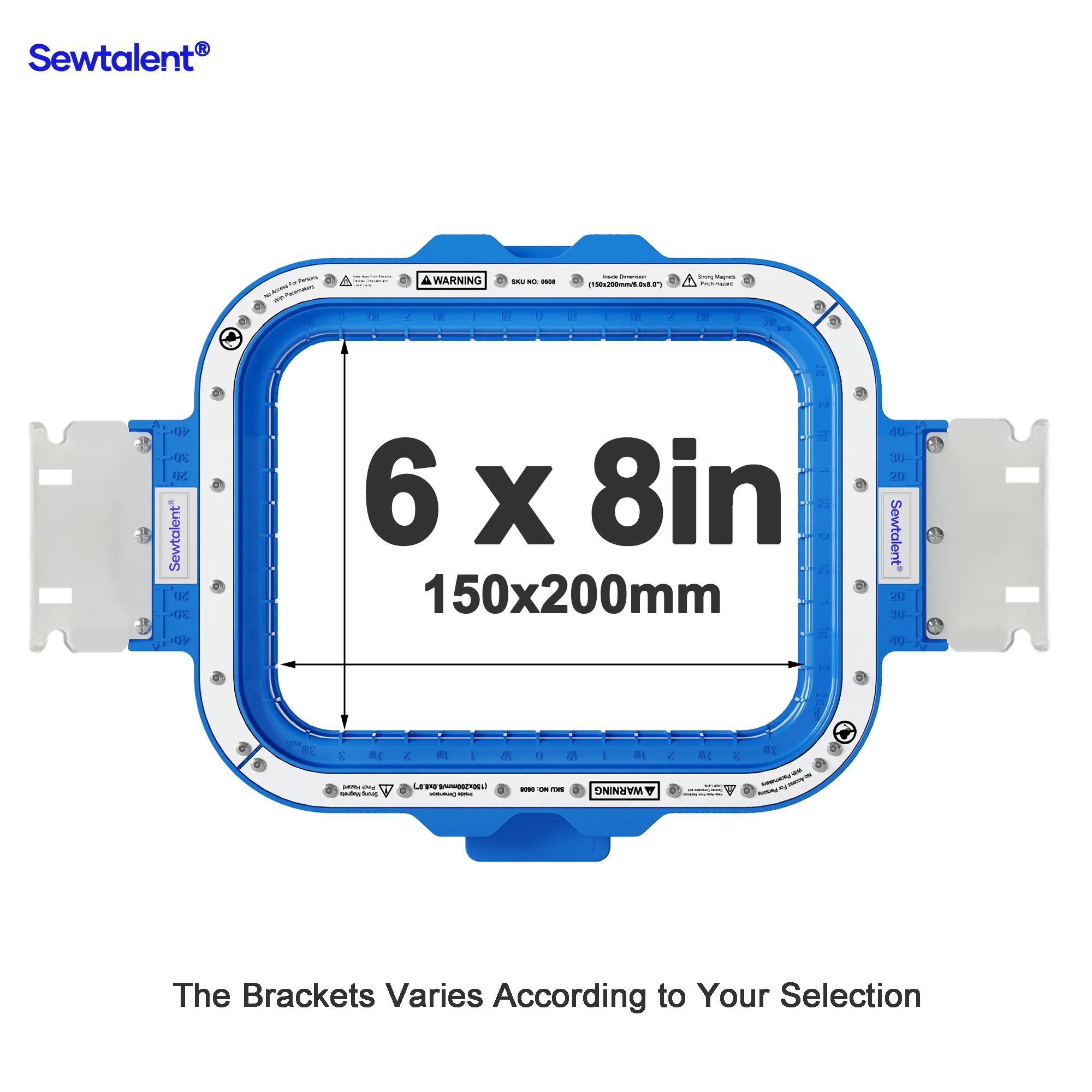 Sewtalent Magnetic Hoop 6"x8 | 150×200mm for Smartstitch S-1001 | S-1201 |S-1501 | S-1501 Ultra | S-1501 Plus | S1502 | S1504 Embroidery Machines - Image 2