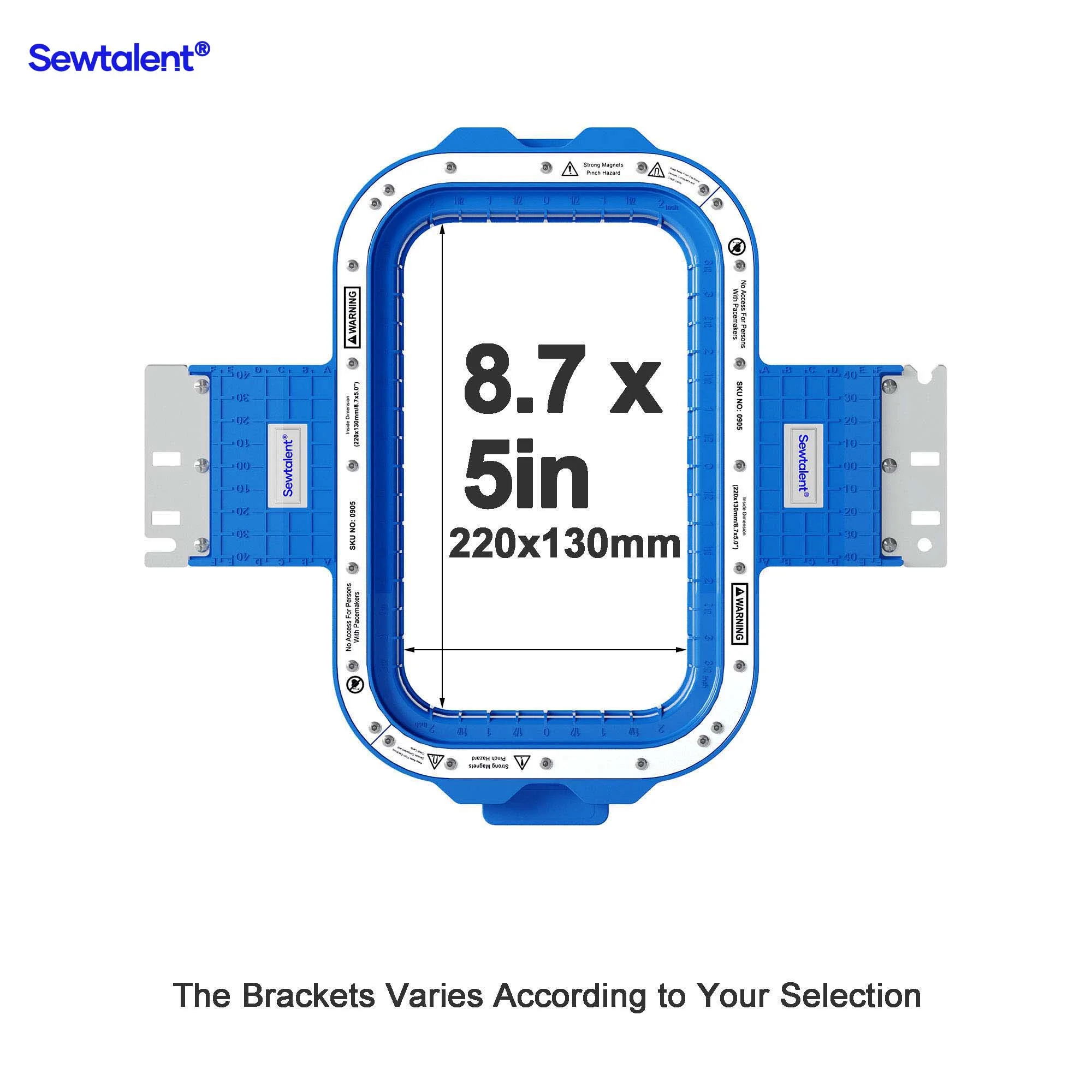 Sewtalent Magnetic Hoop 8.7″x5″ | 220x130mm for Smartstitch S-1001 | S-1201 | S-1501 | S-1501 Ultra | S-1501 Plus Embroidery Machines
