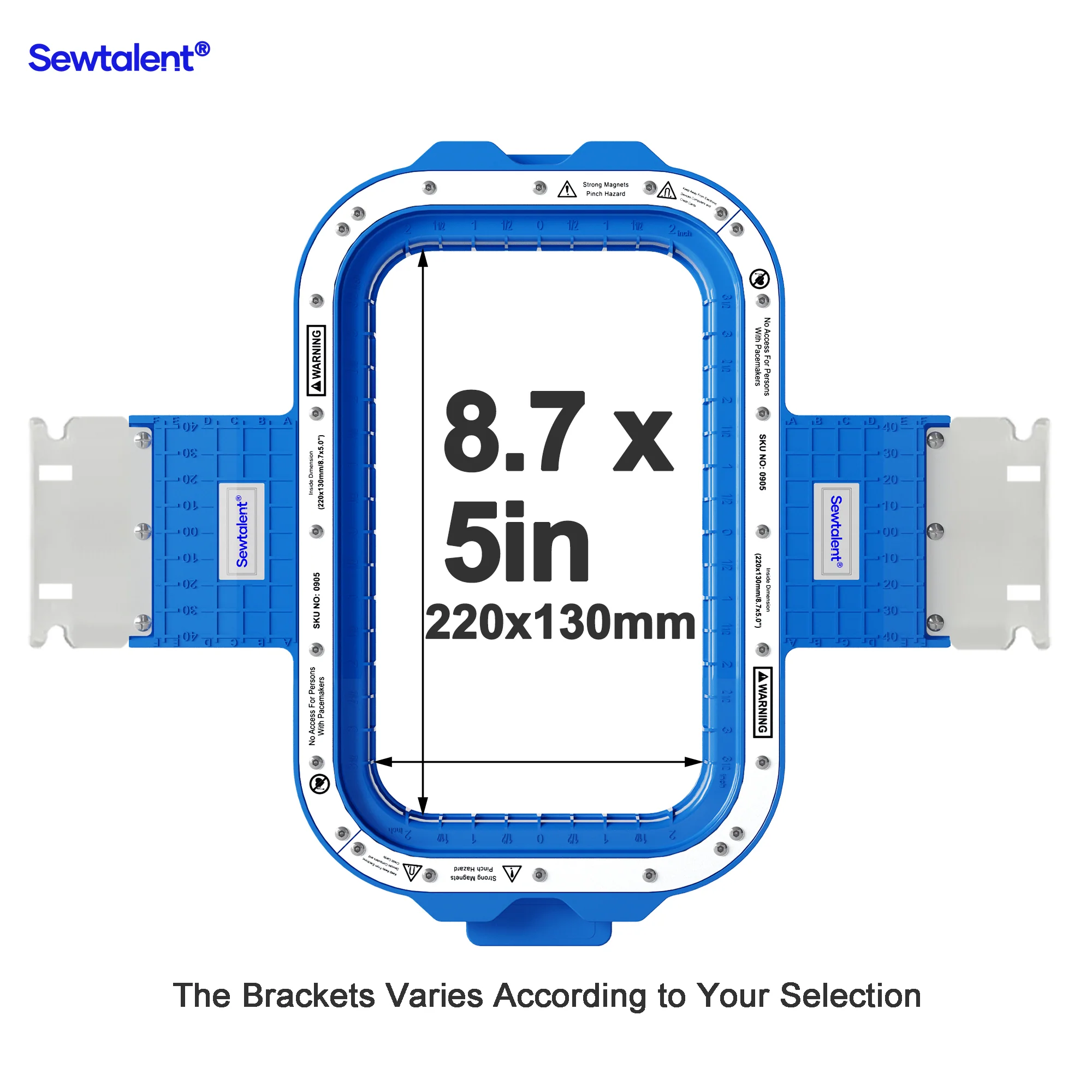 Sewtalent Magnetic Hoop 8.7″x5″ | 220x130mm for Smartstitch S-1001 | S-1201 | S-1501 | S-1501 Ultra | S-1501 Plus Embroidery Machines - Image 2