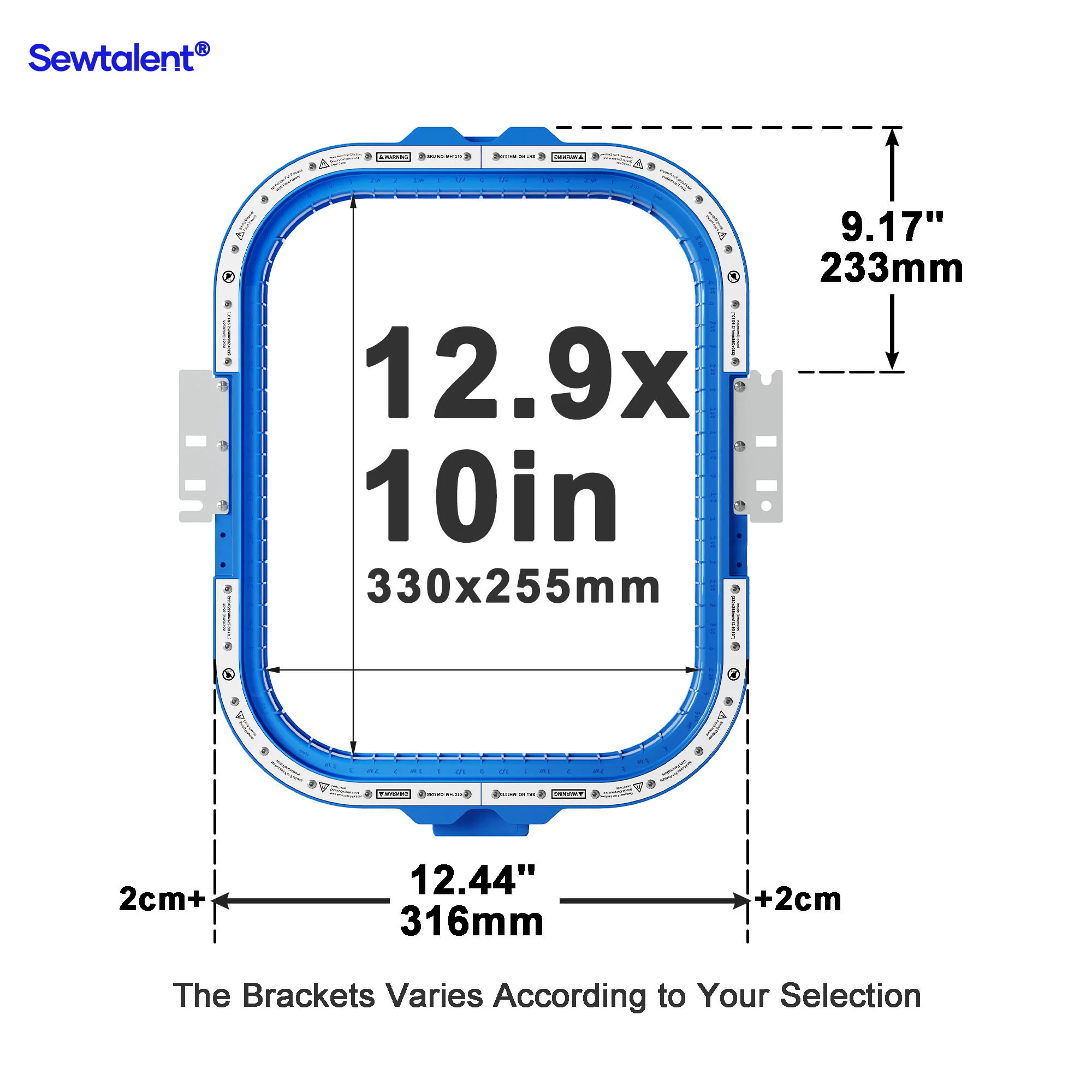 Sewtalent Magnetic Hoops 12.9″x10″ | 330x255mm for DOIT Commercial Embroidery Machine - Image 2