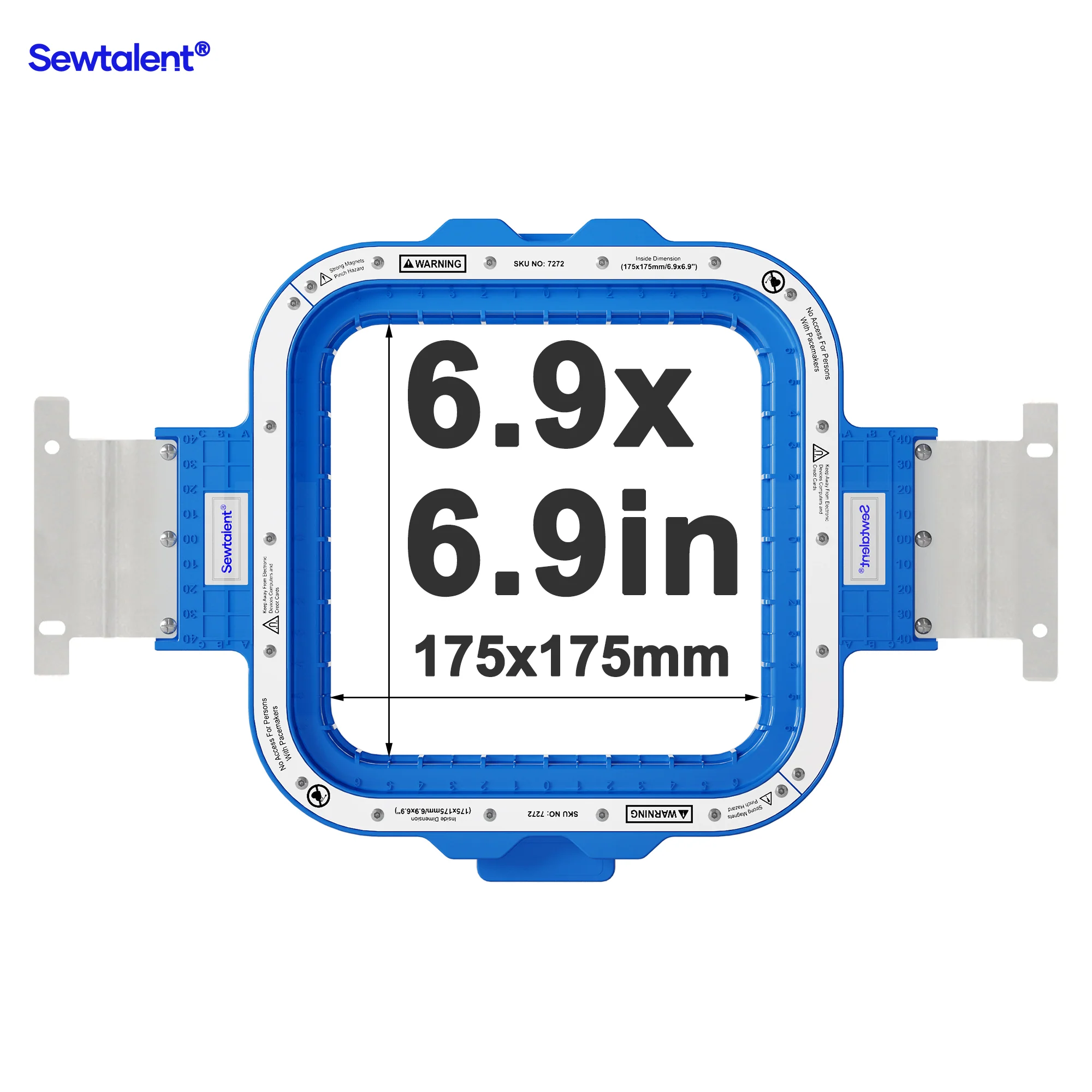 Sewtalent Magnetic Hoops 6.9″x6.9″ | 175x175mm for Barudan Embroidery Machines